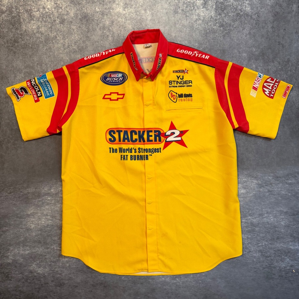 VTG Kenny Wallace NASCAR Stacker 2 Crew Shirt 2XL Simpson Bill Davis Chevy USA